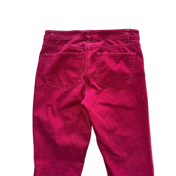 Chaps Womens Corduroy Pants Red Velvet Feel Size 6 Preppy Y2K Style Fall - Picture 8 of 14